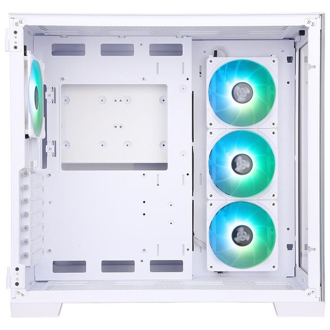 Itek DARK CAVE Case Gaming Tower ATX 4x12cm ARGB Fan 2xUsb 3.0 Type-C Side e Front Panel Temp Glass White Edition