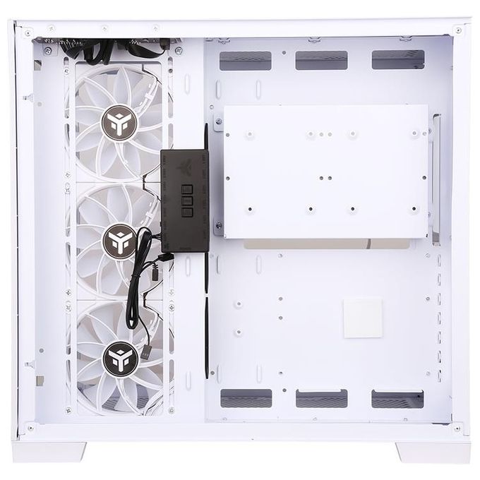 Itek DARK CAVE Case Gaming Tower ATX 4x12cm ARGB Fan 2xUsb 3.0 Type-C Side e Front Panel Temp Glass White Edition