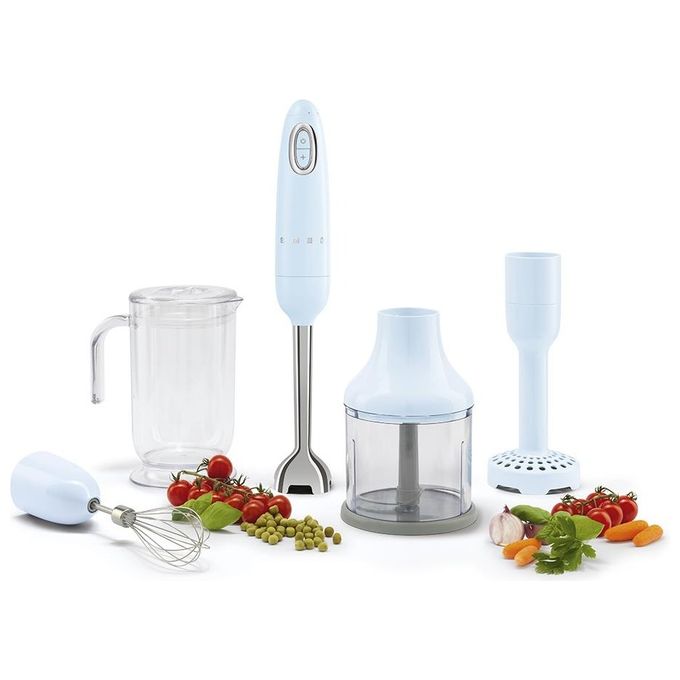 Smeg HBF02PBEU Estetica 50's Style Frullatore a Immersione Potenza 700 W Azzurro