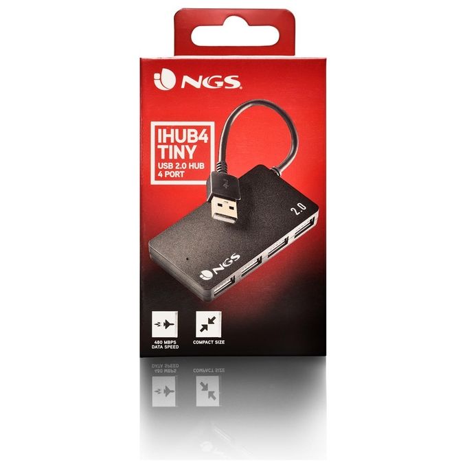 NGS IHUB4 TINY USB 2.0 480 Mbit-s Nero