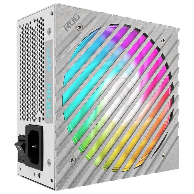 ASUS ROG Loki 850W Platinum Alimentatore completamente modulare 80 Platinum Lambda A compatibile ATX 3.0 supporto PCIe 5.0 Ventola ARGB PWM da 120 mm Aura Sync Bianco