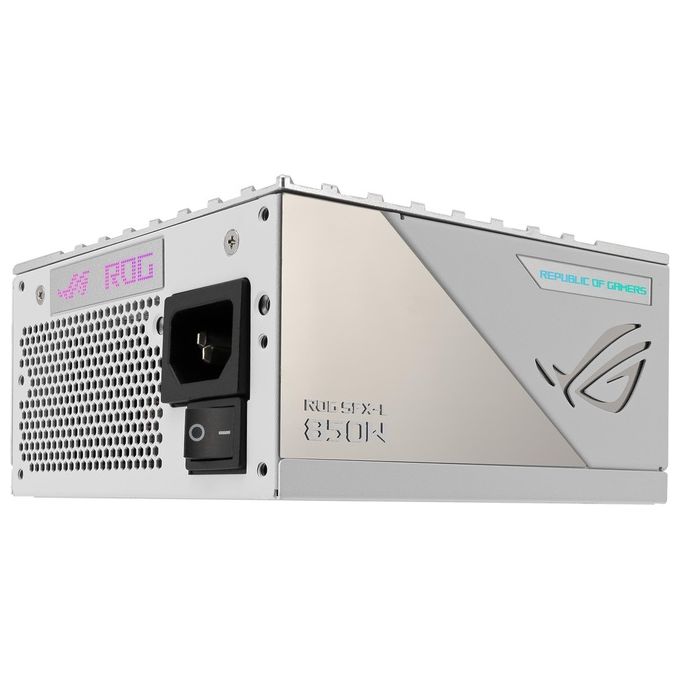 ASUS ROG Loki 850W Platinum Alimentatore completamente modulare 80 Platinum Lambda A compatibile ATX 3.0 supporto PCIe 5.0 Ventola ARGB PWM da 120 mm Aura Sync Bianco