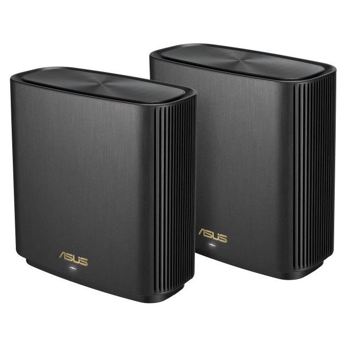 ASUS ZenWiFi XT8 sistema Mesh Wi-Fi 6 tri-band AX6600, copertura fino a 410 m²-6+ camere, 6.6 gbps wi-fi, 3 ssid, Internet security e controllo genitori incluso a vita, porta 2.5g, 2 pezzi