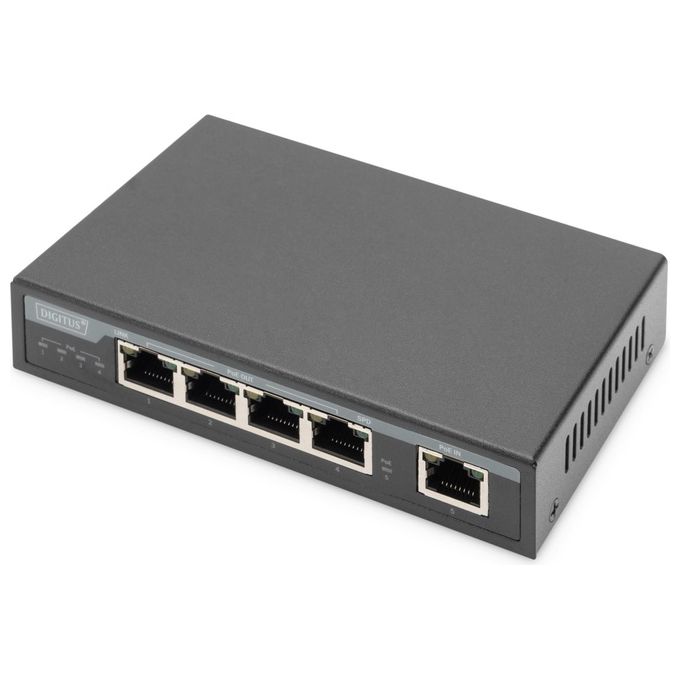 Digitus Estensore 4 Porte Gigabit 4PPoe Extender 802.3at 60W