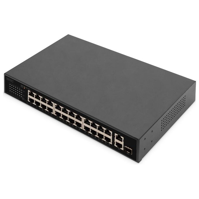 Digitus DN95356 Switch 24 Porte Fe Poe 2 Uplink Ports (Sfp - Rj45)