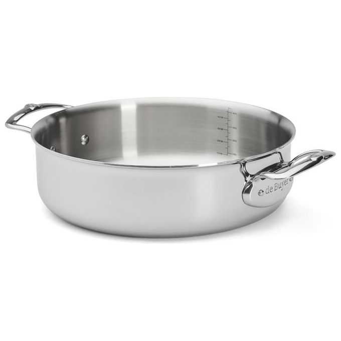 De Buyer Affinity Pentola Bassa con Coperchio 28cm