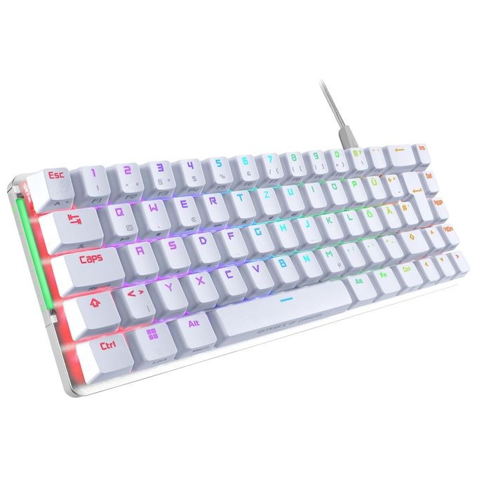 ASUS ROG Falchion Ace Tastiera Meccanica da Gaming Illuminazione RGB Switch ROG NX Rossi Stabilizzatori Tastiera Foam Insonorizzato Tasti in PBT Cablato con KVM Bianco