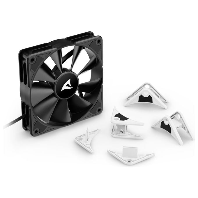 Sharkoon SilentStorm BW120 PWM Case per Computer Ventilatore 12cm Bacca