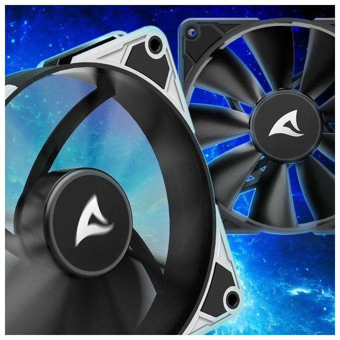 Sharkoon SilentStorm BW120 PWM Case per Computer Ventilatore 12cm Bacca