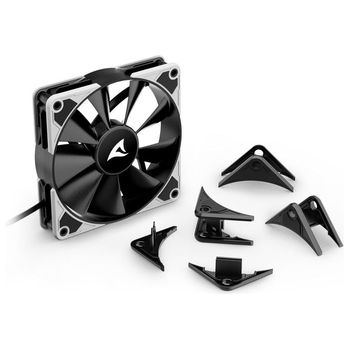 Sharkoon SilentStorm BW120 PWM Case per Computer Ventilatore 12cm Bacca