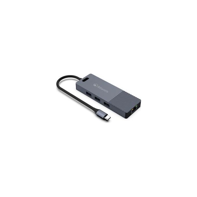 Atlantis Land A04-TC_DK48 Replicatore di Porte e Docking Station per Notebook Cablato Usb 3.2 Gen 1 Type-C Grigio