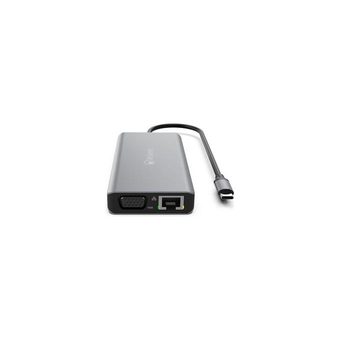 Atlantis Land A04-TC_DK46 Replicatore di Porte e Docking Station per Notebook Cablato Usb 3.2 Gen 1 Type-C Grigio