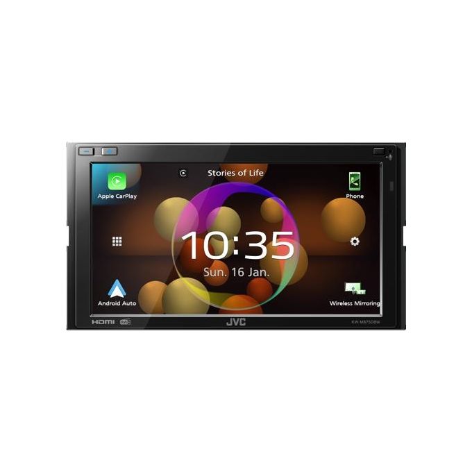 JVC KW-M875DBW Ricevitore Multimediale per Auto Nero Wi-Fi 180W Bluetooth