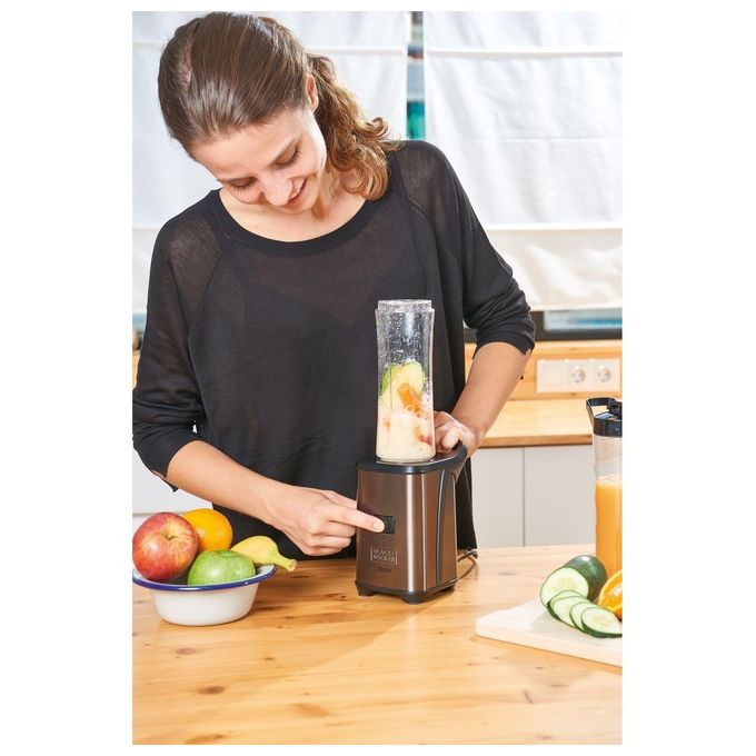 Black+Decker BXJBA350E Frullatore con Caraffa Portatile 300W
