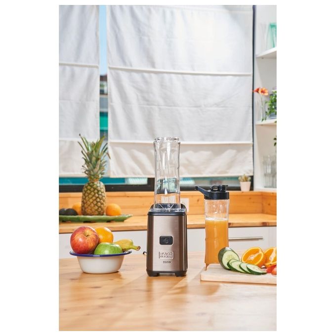 Black+Decker BXJBA350E Frullatore con Caraffa Portatile 300W