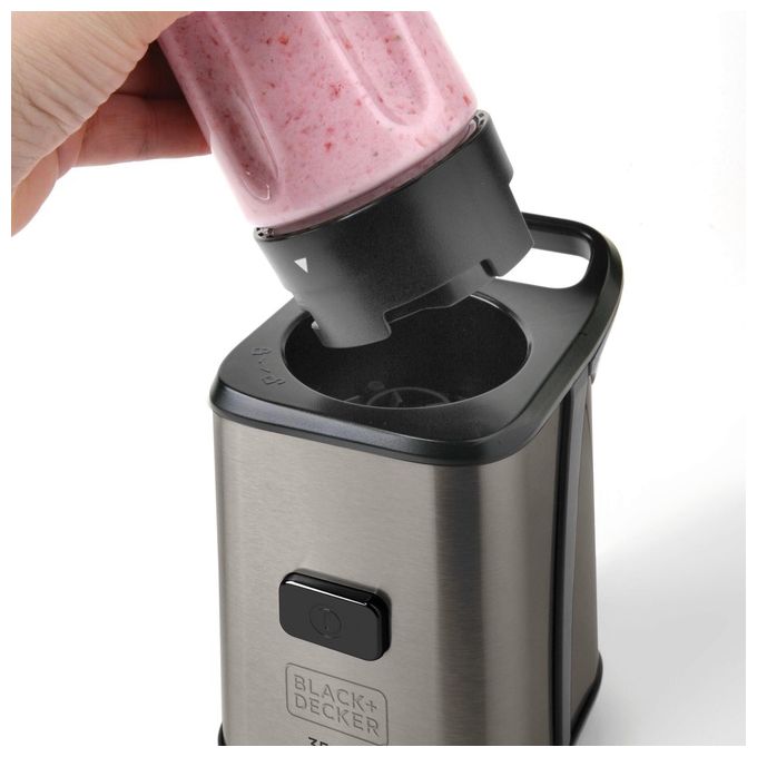 Black+Decker BXJBA350E Frullatore con Caraffa Portatile 300W