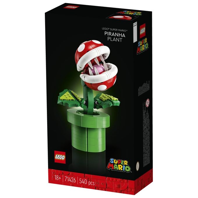 LEGO Super Mario 71426 Pianta Piranha, Personaggio Snodabile con Tubo e 2 Monete, Kit Modellismo per Adulti, Idea Regalo