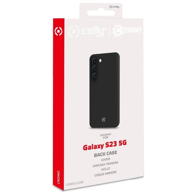 Celly Cromo Cover per Samsung Galaxy S23 5G Nero