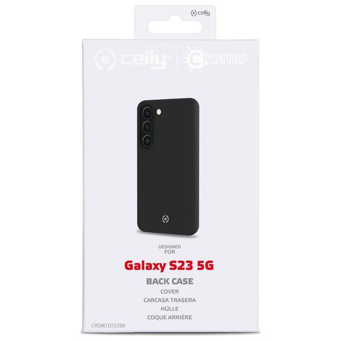 Celly Cromo Cover per Samsung Galaxy S23 5G Nero