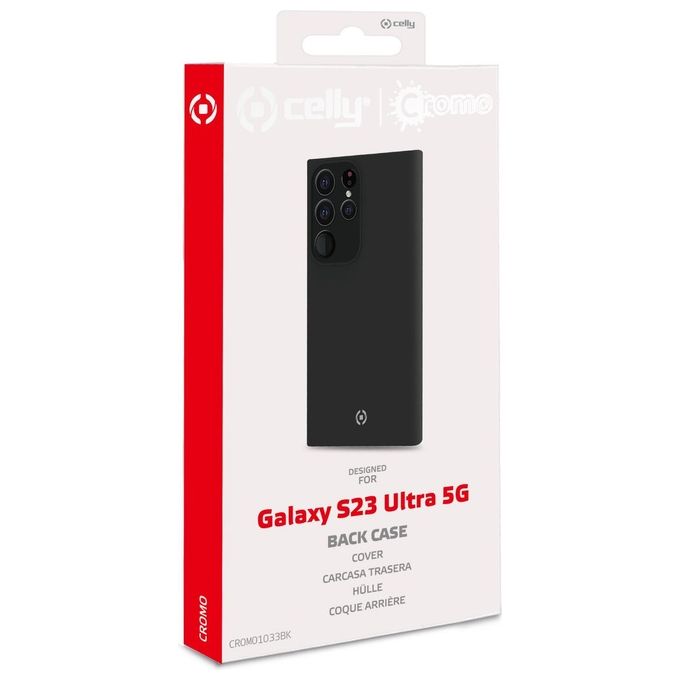Celly Cromo Cover per Samsung Galaxy S23 Ultra 5G Nero