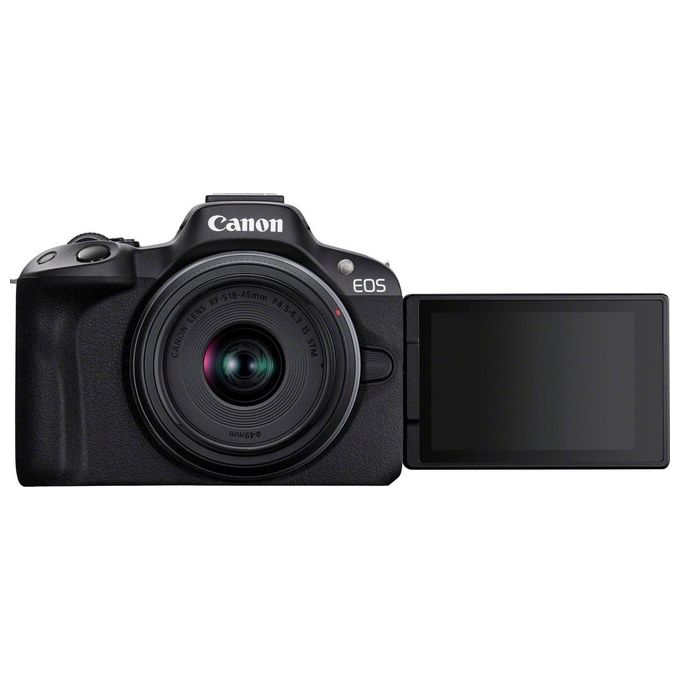 Canon EOS R50 Black  RF-S 18-45 IS STM  RF-S 55-210mm F5-7.1 IS STM Kit MILC 24.2 MP CMOS 6000 x 4000 Pixel Nero