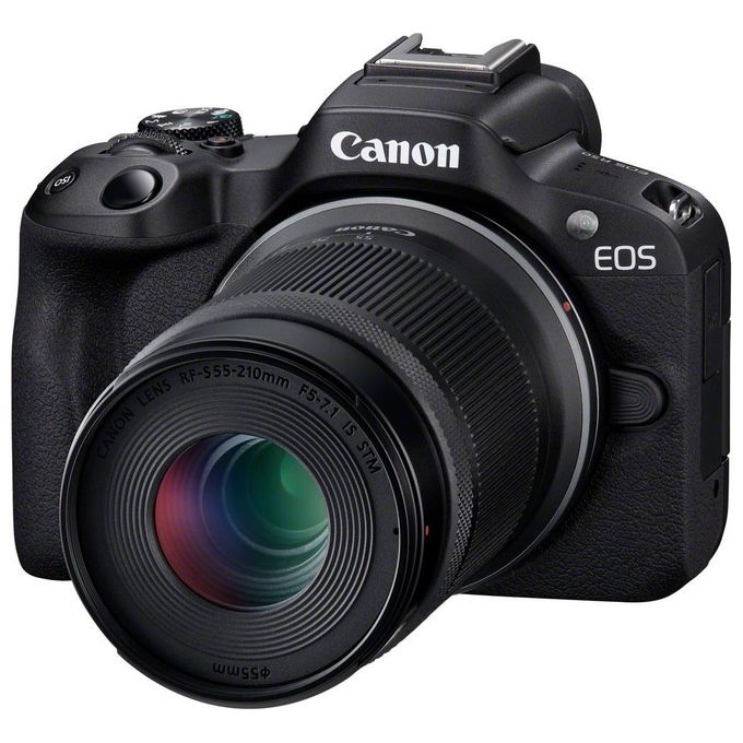 Canon EOS R50 Black  RF-S 18-45 IS STM  RF-S 55-210mm F5-7.1 IS STM Kit MILC 24.2 MP CMOS 6000 x 4000 Pixel Nero