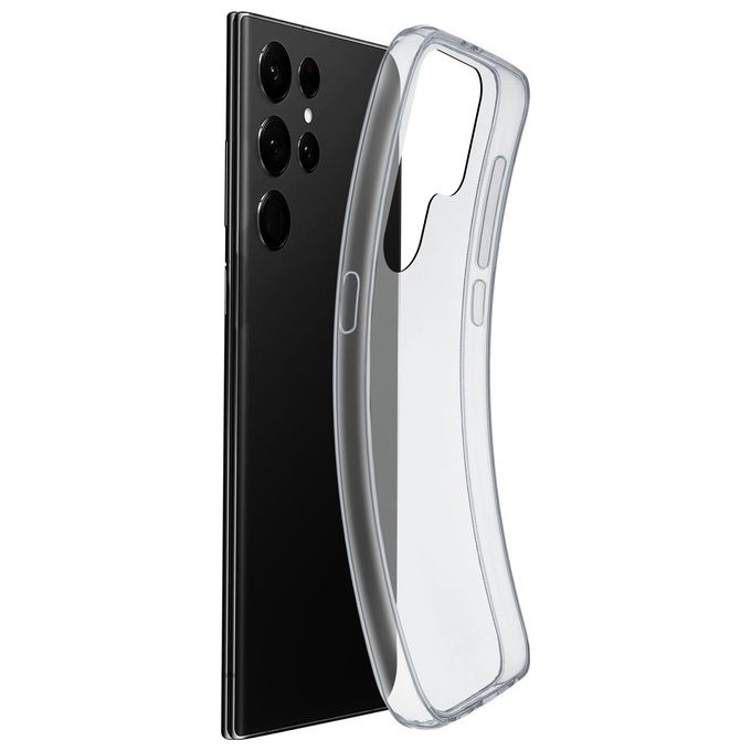 Cellular Line Cover Fine per Galaxy S23 Ultra Cover in gomma morbida ultra sottile e trasparente
