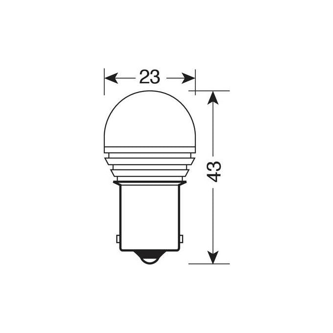 Pilot 10-30V Mega-Led 9 - 1 SMD x 9 chips - (P21W) - BA15s - 1 pz - Scatola - Bianco