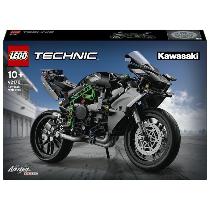 LEGO Technic 42170 Motocicletta Kawasaki Ninja H2R, Giochi per Bambini 10+, Modellino di Moto Giocattolo in Scala da Costruire