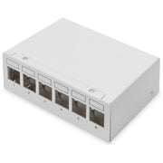 Digitus Pannello Patch Vuoto Modulare da Tavolo Schermato 6 Porte Grigio Chiaro RAL 7035