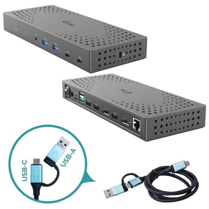 I-Tec USB 3.0 - USB-C - Thunderbolt 3x 4K Docking Station Gen 2  Power Delivery 100W