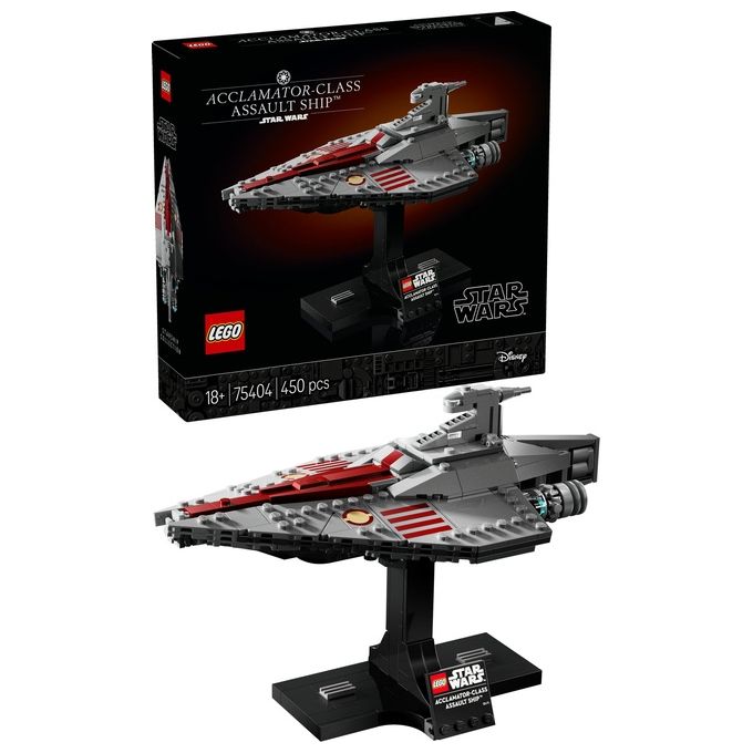 LEGO Star Wars 75404 Nave d'Assalto Classe Acclamator, Modellino da Costruire di Astronave da Collezione con Supporto, Idea Regalo di Compleanno per Adulti, Uomo, Donna e Fan dell'Attacco dei Cloni