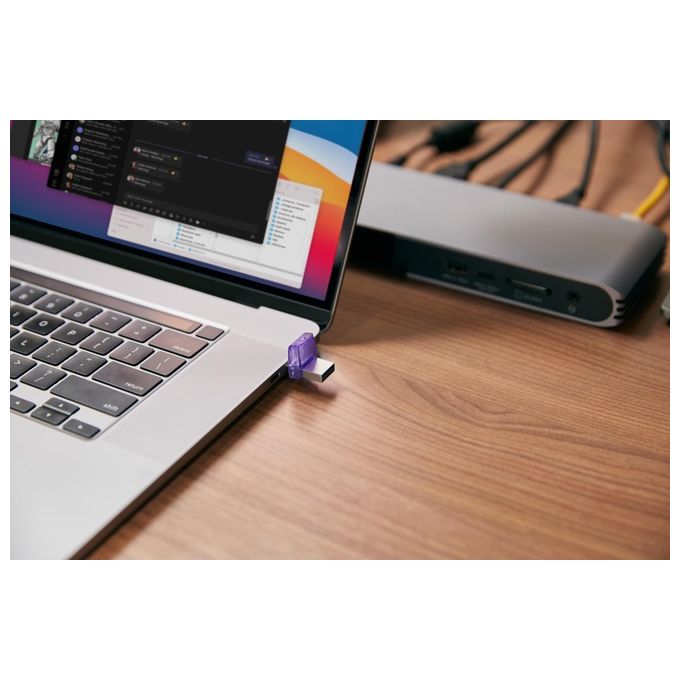 Kingston Technology DataTraveler microDuo 3C Chiavetta USB 256Gb Acciaio Inossidabile-Porpora