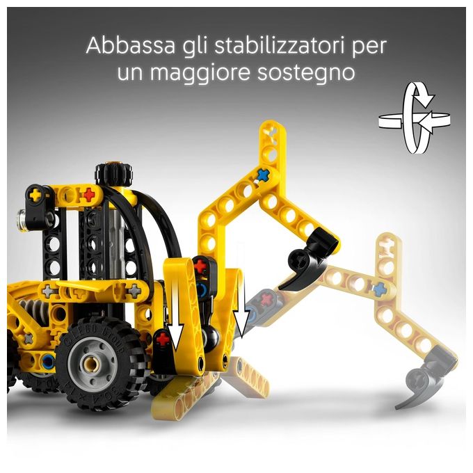 LEGO Scavatrice a Cucchiaia Rovescia 42197 Technic Costruzioni avanzate per appassionati con dettagli realistici di movimento e design robusto