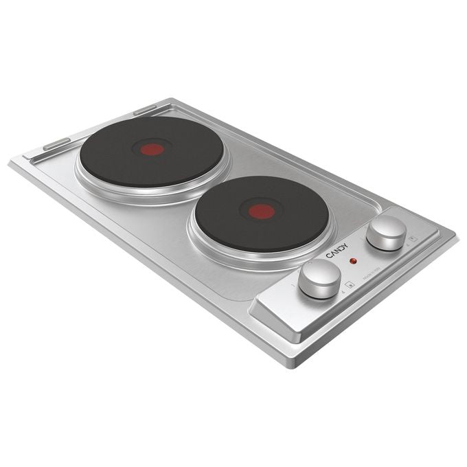 Candy CE32XK Piano cottura da incasso 30 cm 2 fuochi Inox