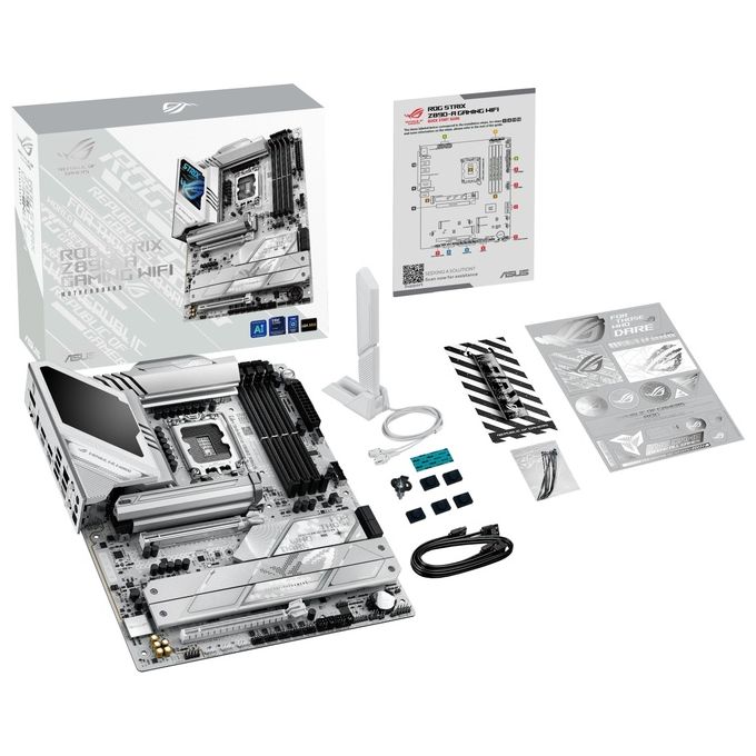 ASUS ROG Strix Z890-A Gaming WiFi Scheda Madre Intel ATX 16122 Fasi di Alimentazione Slot DDR5 PCIe 5.0 GPU di Nuova Generazione 5 Slot M.2 WiFi 7 AI Overclocking AI Networking II