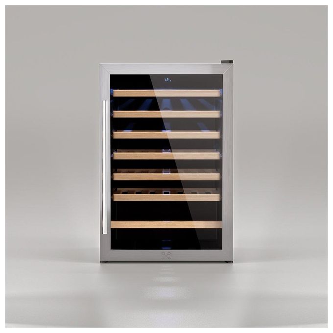 Les Petits Champs CAVC48 Cantinetta Vino a libera installazione 48 bottiglie Classe energetica G con Compressore una zona 4-18C 83,4 cm Acciaio