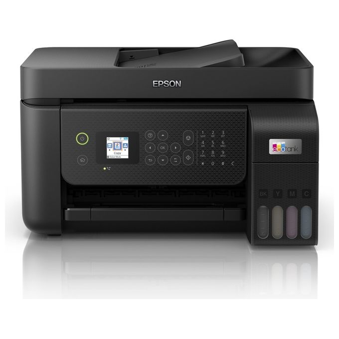 [ComeNuovo] Epson EcoTank ET-4800 stampante A4 (stampa, copia, scansione, fax) ADF, display LCD 3.7cm, USB, Wi-Fi, Wi-Fi Direct, Ethernet, Epson Smart Panel, AirPrint, serbatoi flaconi alta capacita', Nero