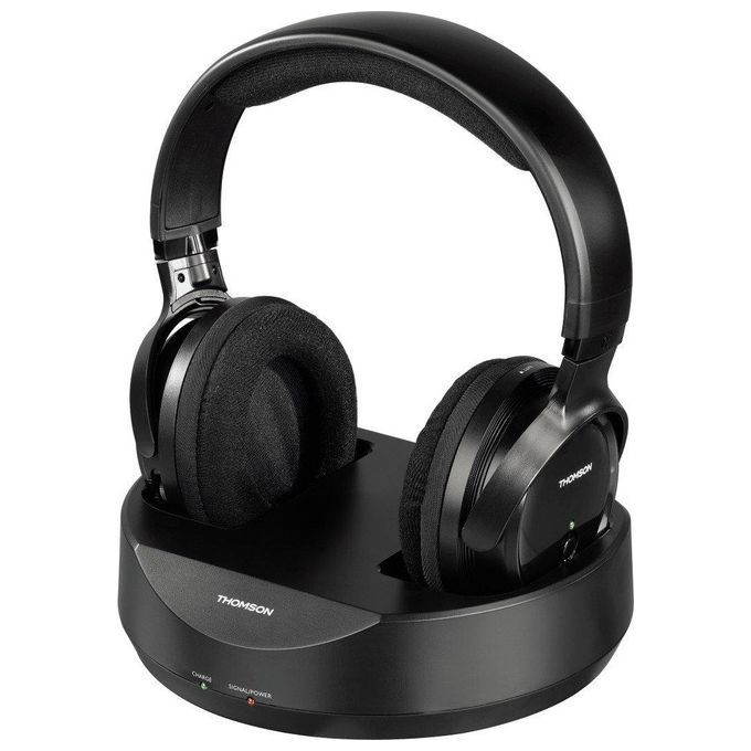 Thomson WHP3001BK Cuffia a Padiglione con Base Wireless Nero