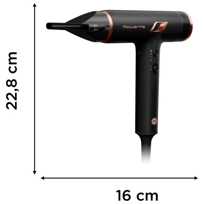 Rowenta HY8310 Asciugacapelli Phon Potenza 1700W 3 Velocita' 3 Temperature colore Nero Nano