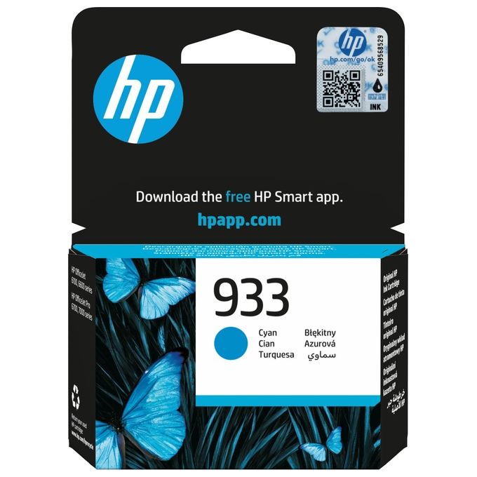 HP 933 Cartuccia d'Inchiostro Originale Resa Standard Ciano