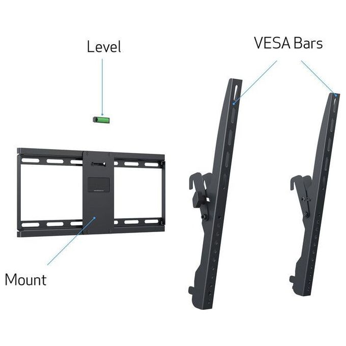 Itb Staffa a Parete Inclinabile Vesa Max 400x400 per Tv e Monitor 32 a 47 Nera