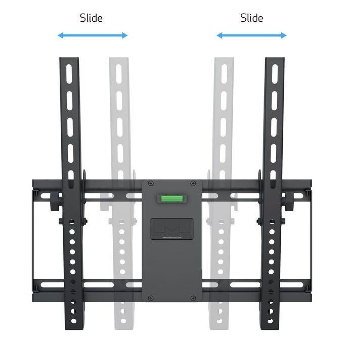 Itb Staffa a Parete Inclinabile Vesa Max 400x400 per Tv e Monitor 32 a 47 Nera