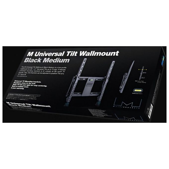 Itb Staffa a Parete Inclinabile Vesa Max 400x400 per Tv e Monitor 32 a 47 Nera