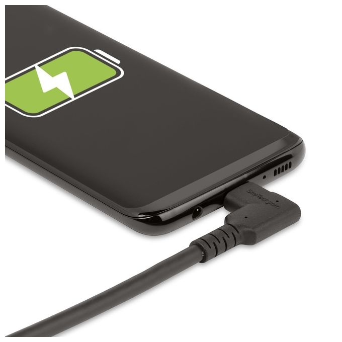 Startech.com Cavo Usb-c Angolare Robusto da 2mt Cavo di Trasferimento Dati Usb Type-c ad Angolo Retto