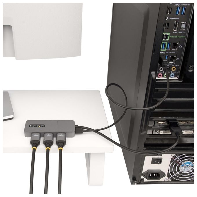 StarTech.com Adattatore DP HDMI a 3 Porte Hub MST da DisplayPort a HDMI 4K 60Hz