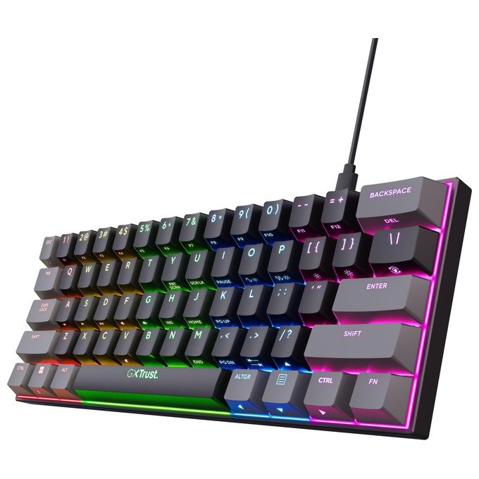 Trust GXT 867 Acira Tastiera USB QWERTY Italiano Nero