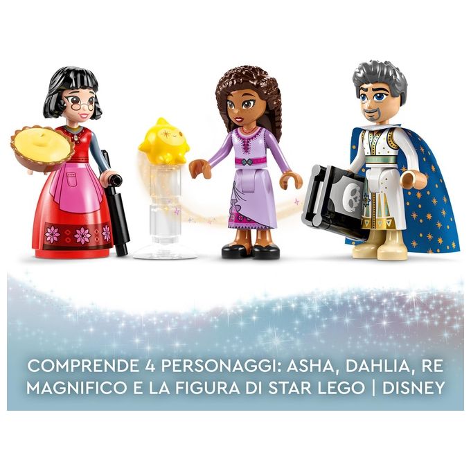 LEGO Disney Wish 43224 Il Castello di Re Magnifico, Gioco da Costruire dal Film Wish con Mini Bamboline, Regalo di Natale