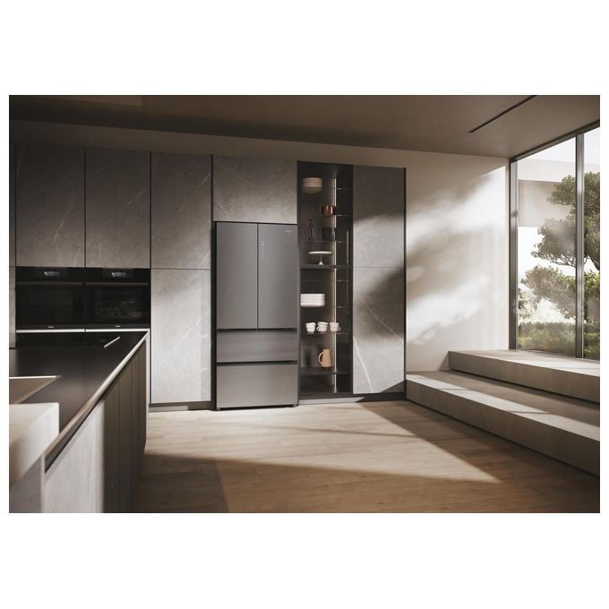 Haier Serie 7 HFR7819ENGC Frigorifero Americano Side By Side 504 Litri Classe E No Frost colore Inox