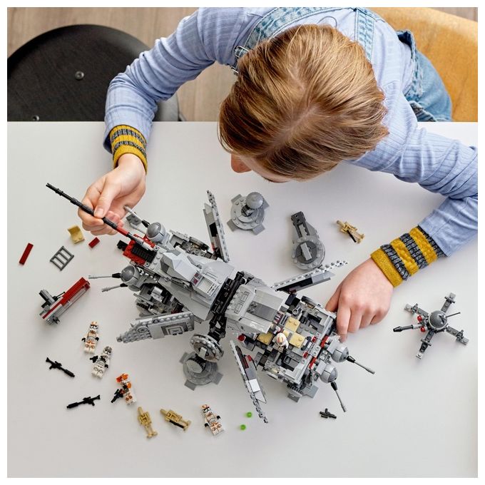 LEGO Star Wars 75337 Walker AT-TE, Modellino da Costruire, Gambe Snodabili, Cloni Soldato, Droidi da Battaglia e Droide Ragno